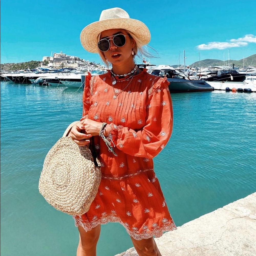 Zara Orange Floral Dress